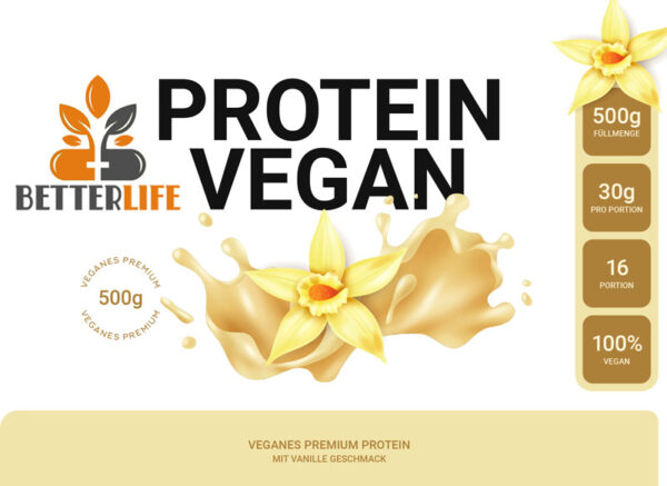 Protein Vanille | Vegan 500g – Bild 2